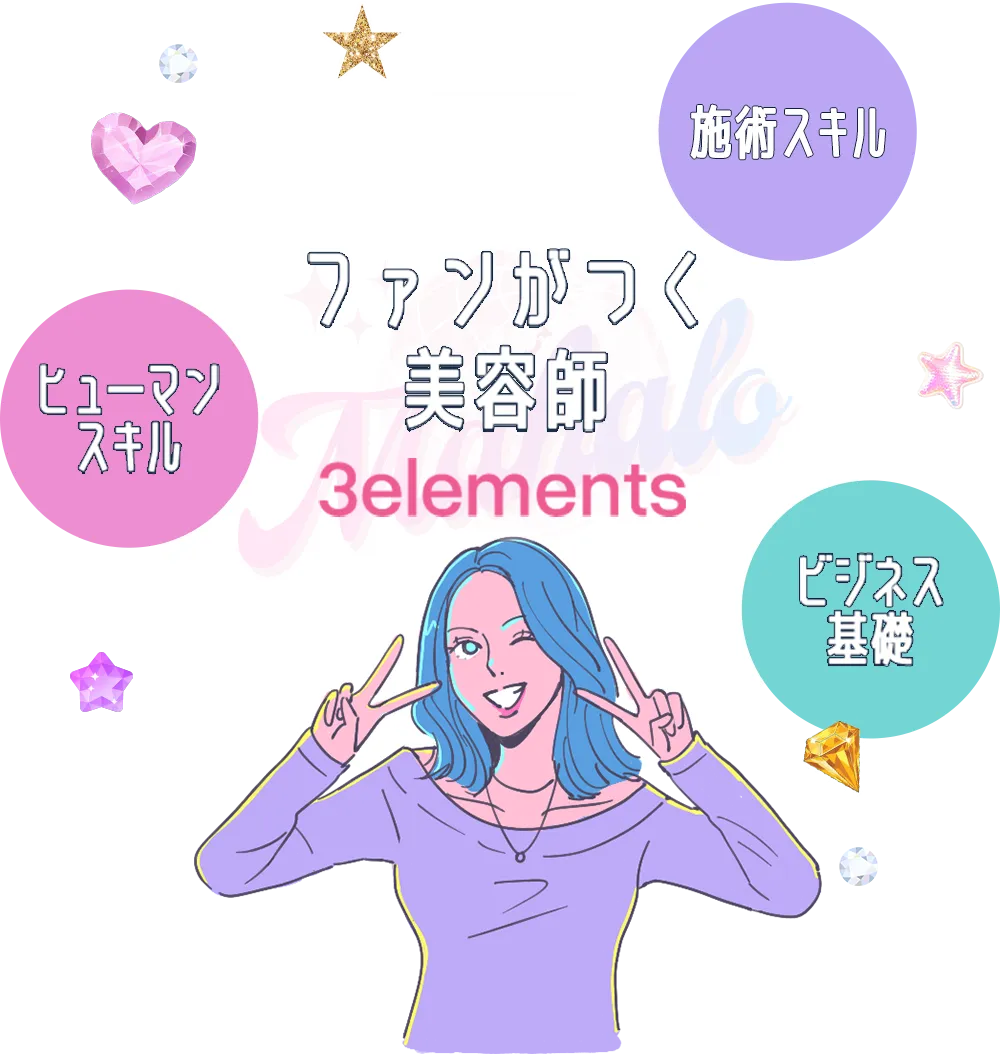  ファンがつく美容師 施術スキル ヒューマンスキル ビジネス基礎